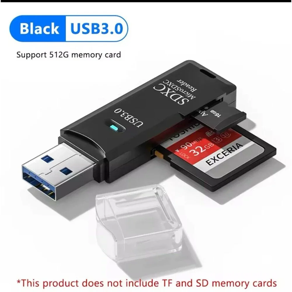 USB3.0 Micro SD Card Reader, 5 Gbps 2-In-1 SD Card Reader to USB Adapter